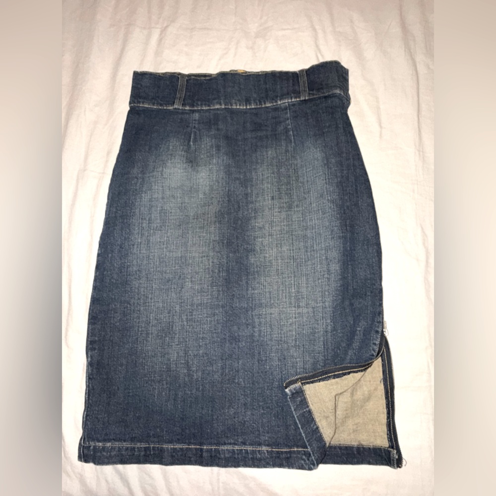 Vintage Bisou Bisou Women’s Denim Pencil Skirt ~ Size 12